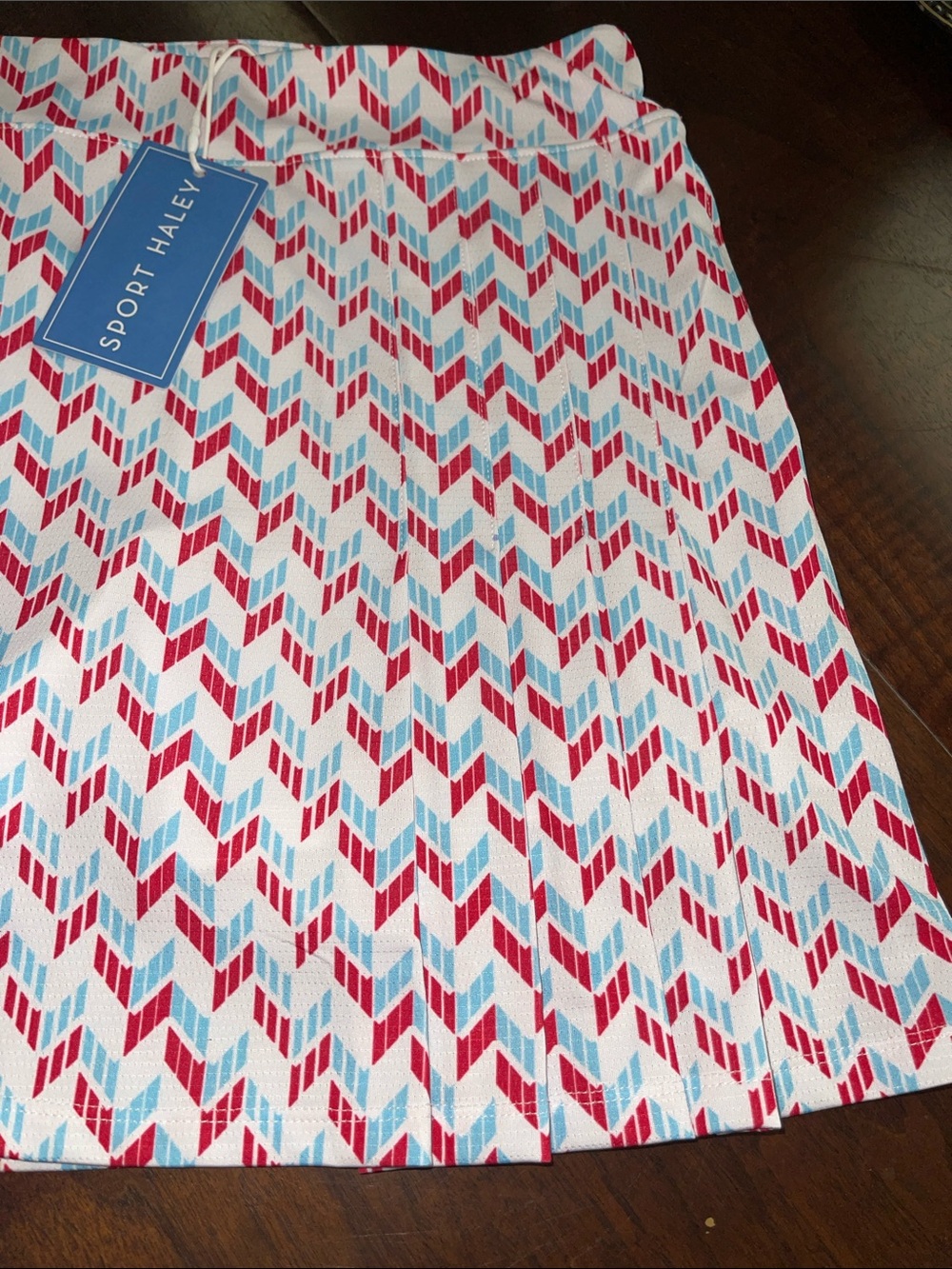 Sport Haley Chevron Print Skort - Red, Blue, White - Picture 2 of 6